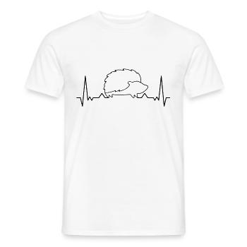 Igel Herzschlag Herbst Tier Geschenk - Männer T-Shirt - Weiß - Vorne - AI Model Male 178 dark (178cm)