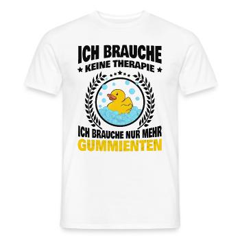 Gummiente Quietscheente Witziger Spruch - Männer T-Shirt - Weiß - Vorne - AI Model Male 178 dark (178cm)
