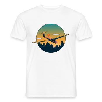 Glider glider glider glider retro vintage - Men's T-Shirt - white - Front - AI Model Male 178 dark (178cm)