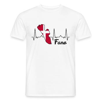 Fanø Fanö Herzschlag Dänemark Geschenk - Männer T-Shirt - Weiß - Vorne - AI Model Male 178 dark (178cm)