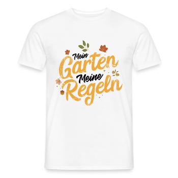 Mein Garten Meine Regeln Gärtner Gartenarbeit - Männer T-Shirt - Weiß - Vorne - AI Model Male 178 dark (178cm)