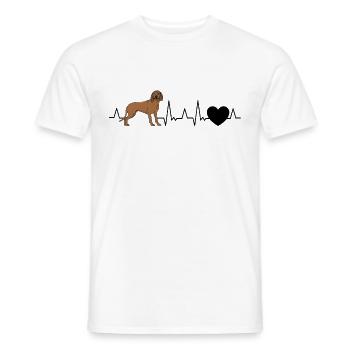 Bavarian Mountain Welding Dog Heartbeat BGS - T-shirt homme - blanc - Devant - AI Model Male 178 dark (178cm)