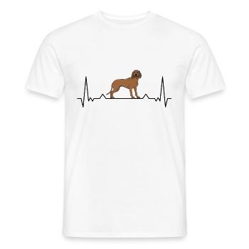 Bayerischer Gebirgsschweisshund Herzschlag BGS - Männer T-Shirt - Weiß - Vorne - AI Model Male 178 dark (178cm)