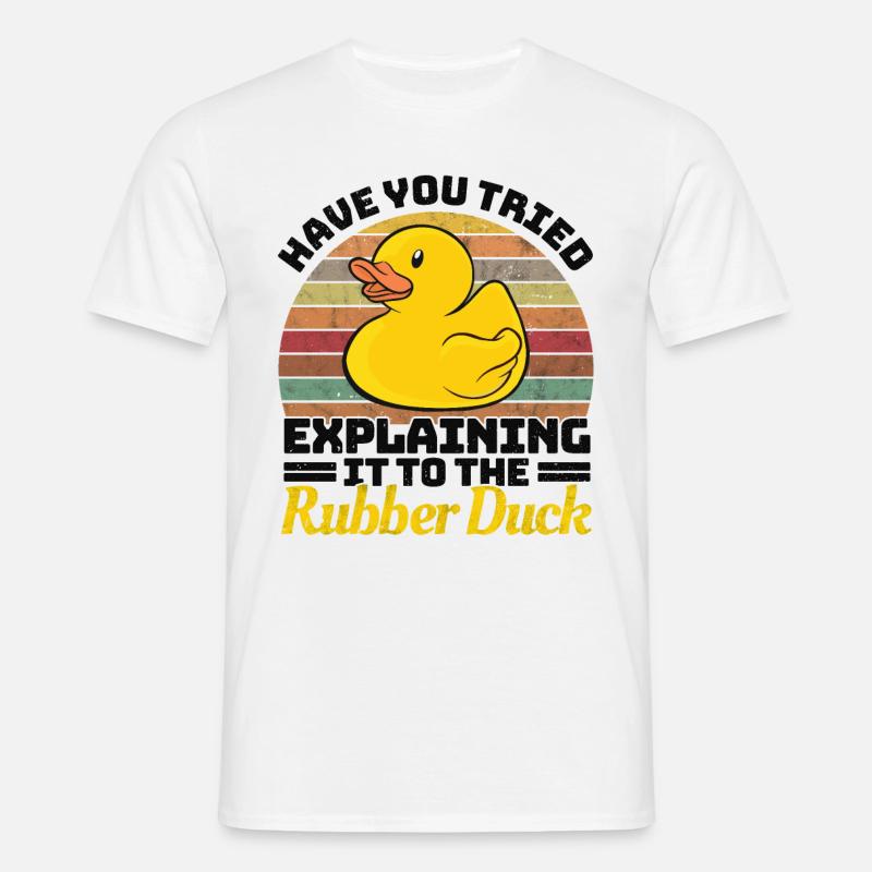Programmierer Programming Duck Gummiente - Männer T-Shirt - Weiß