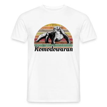 Komodowaran Komodo Reptilien Vintage - Männer T-Shirt - Weiß - Vorne - AI Model Male 178 dark (178cm)