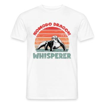 Dragon de Komodo Whisperer Dragon de Komodo Dragon de Komodo - T-shirt homme - blanc - Devant - AI Model Male 178 dark (178cm)