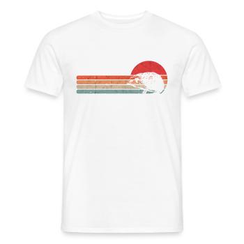 Igel Retro Vintage Igel Herbst Tier Geschenk - Männer T-Shirt - Weiß - Vorne - AI Model Male 178 dark (178cm)
