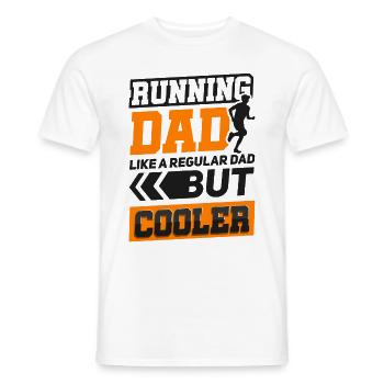 Running dad like a regular dad but cool jogger - Men's T-Shirt - white - Front - AI Model Male 178 dark (178cm)