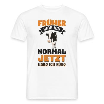 Kuh Kühe Spruch Bauer Landwirt Tiere Geschenkidee - Männer T-Shirt - Weiß - Vorne - AI Model Male 178 dark (178cm)