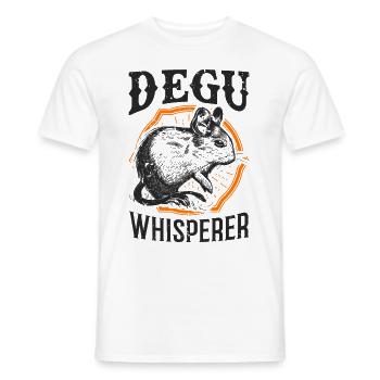 Degu Whisperer Rodents Gift - Men's T-Shirt - white - Front - AI Model Male 178 dark (178cm)