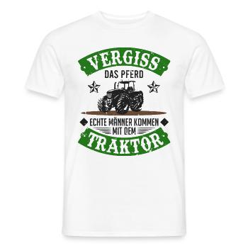 Traktor Echte Männer Spruch Traktorfahrer Geschenk - Männer T-Shirt - Weiß - Vorne - AI Model Male 178 dark (178cm)