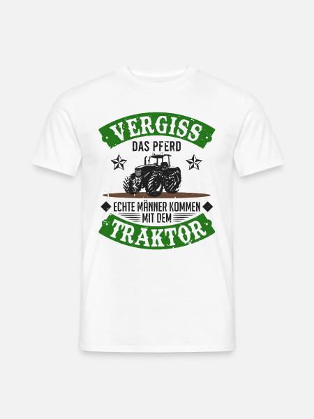 Traktor Echte Männer Spruch Traktorfahrer Geschenk - Männer T-Shirt - Weiß