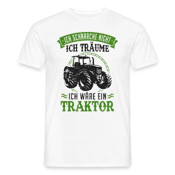 Ich schnarche nicht Ich träume ich sei ein Traktor - Männer T-Shirt - Weiß - Vorne - AI Model Male 178 dark (178cm)