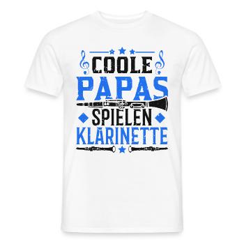Coole Papas spielen Klarinette Klarinettenspieler - Männer T-Shirt - Weiß - Vorne - AI Model Male 178 dark (178cm)