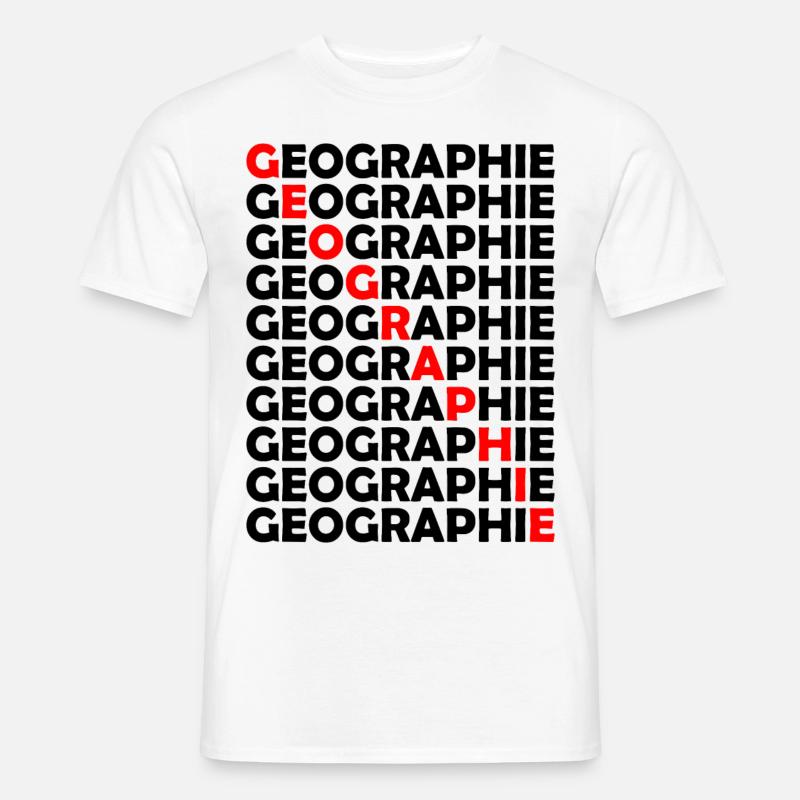 Geographie Lehrer Schule Studium - Männer T-Shirt - Weiß
