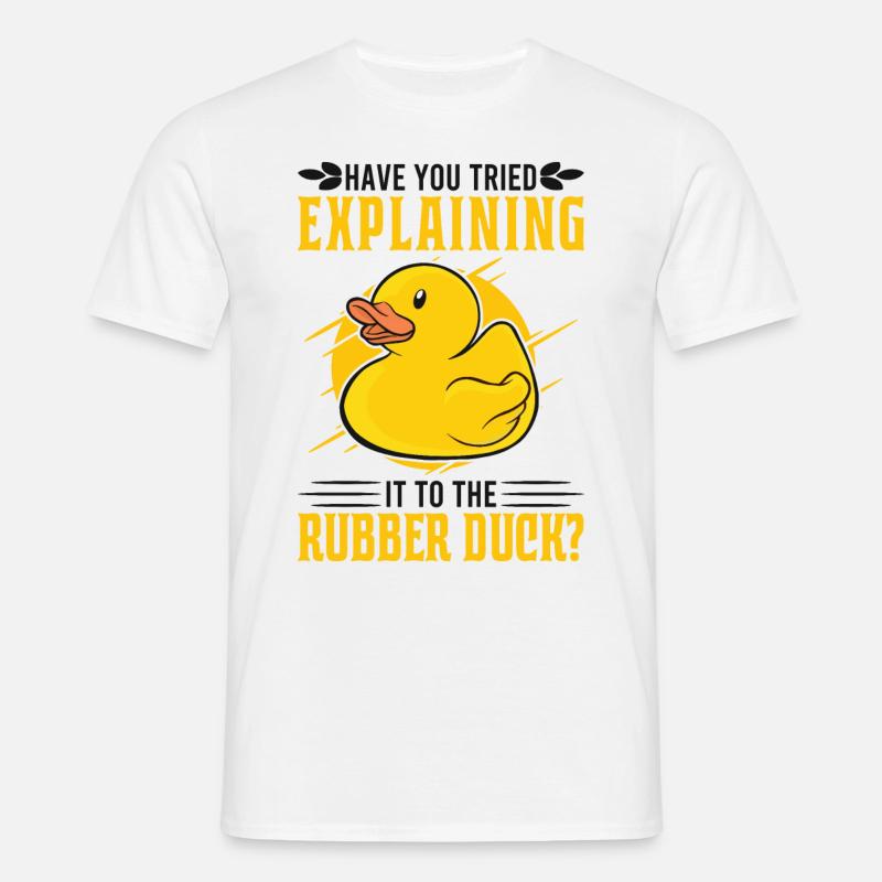 Developer Programmer Programming Duck - Männer T-Shirt - Weiß