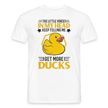 Gummienten Badeenten Quitscheente Sammler Spruch - Männer T-Shirt - Weiß - Vorne - AI Model Male 178 dark (178cm)