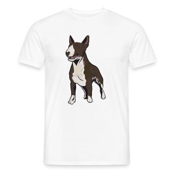 Bull terrier disant propriétaire de chien bull terrier - T-shirt homme - blanc - Devant - AI Model Male 178 dark (178cm)
