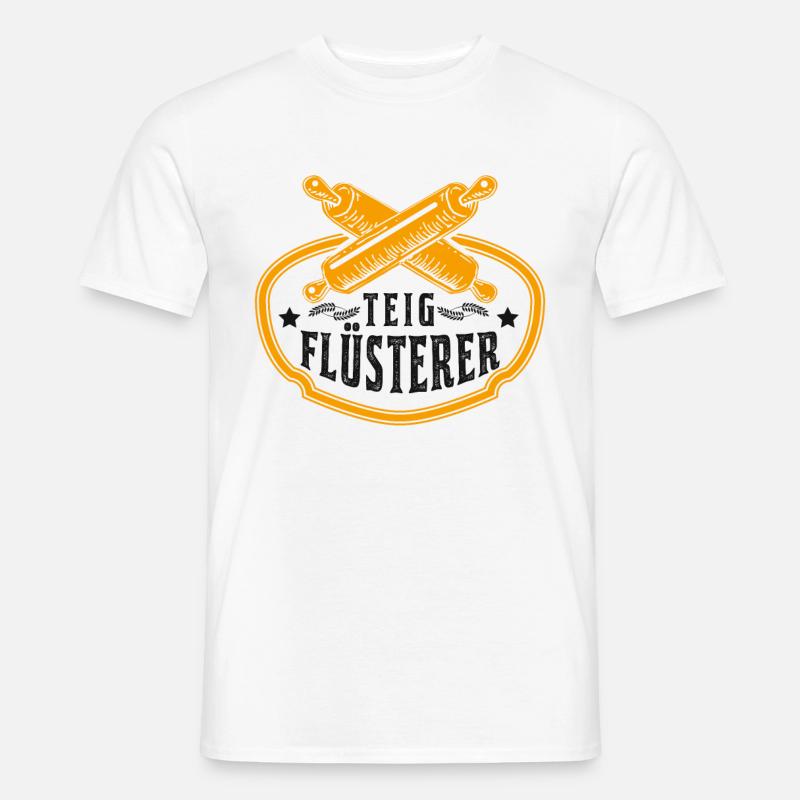 Teigflüsterer Teig Flüsterer Bäcker Bäckerin - Männer T-Shirt - Weiß