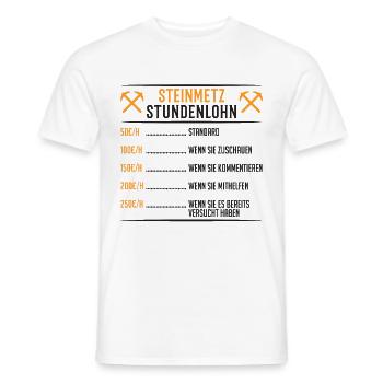 Steinmetz Steinmetzmeister Bildhauer Bildhauerei - Männer T-Shirt - Weiß - Vorne - AI Model Male 178 dark (178cm)