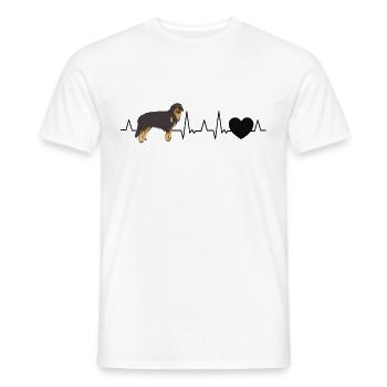 Hovawart Herzschlag Hundebesitzer Hunde Geschenk - Männer T-Shirt - Weiß - Vorne - AI Model Male 178 dark (178cm)