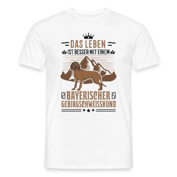 Bayerischer Gebirgsschweisshund BGS Jagdhund - Männer T-Shirt - Weiß - Vorne - AI Model Male 178 dark (178cm)