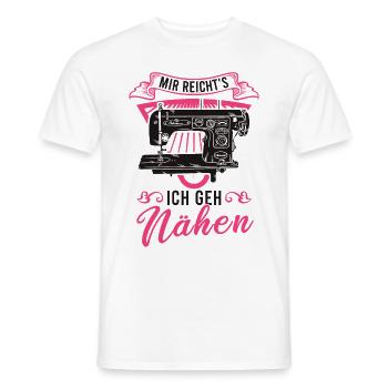 Mir reicht's Ich geh nähen Schneiderin Geschenk - Männer T-Shirt - Weiß - Vorne - AI Model Male 178 dark (178cm)