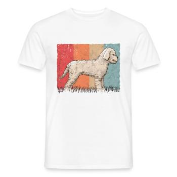 Lagotto Romagnolo Vintage Lagotti Retro - Men's T-Shirt - white - Front - AI Model Male 178 dark (178cm)