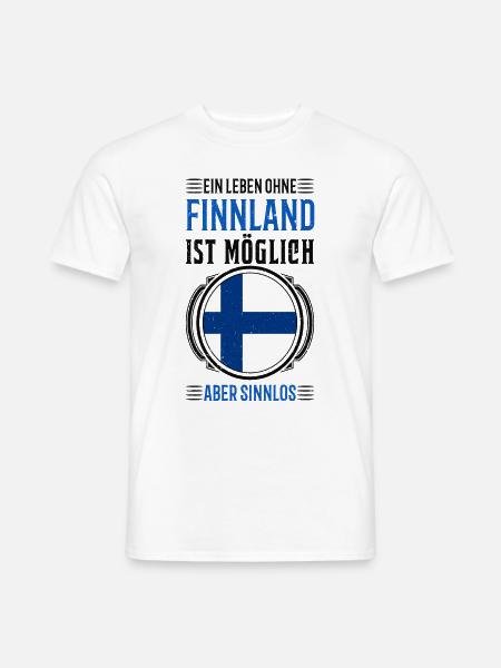 Finnland Urlaub Reise Geschenk - Männer T-Shirt - Weiß