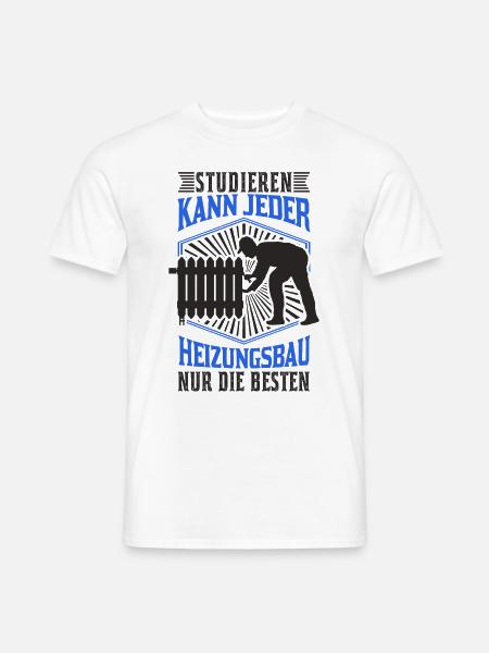 Heizungsbauer Fliegendes Werkzeug Geschenk - Männer T-Shirt - Weiß