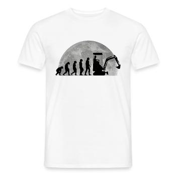 Baggerführer Bagger Evolution Mond Baggerfahrer - Männer T-Shirt - Weiß - Vorne - AI Model Male 178 dark (178cm)