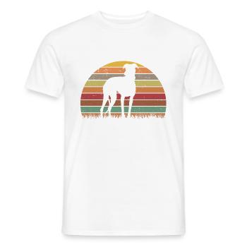 Galgo Español Retro Espagne Greyhound Vintage - T-shirt homme - blanc - Devant - AI Model Male 178 dark (178cm)