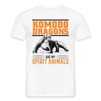 Komodo Dragon Spirit Animal Komodowaran - Männer T-Shirt - Weiß - Vorne - AI Model Male 178 dark (178cm)
