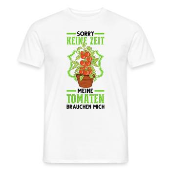 Tomaten Spruch Tomatenzüchter Paradeiser - Männer T-Shirt - Weiß - Vorne - AI Model Male 178 dark (178cm)