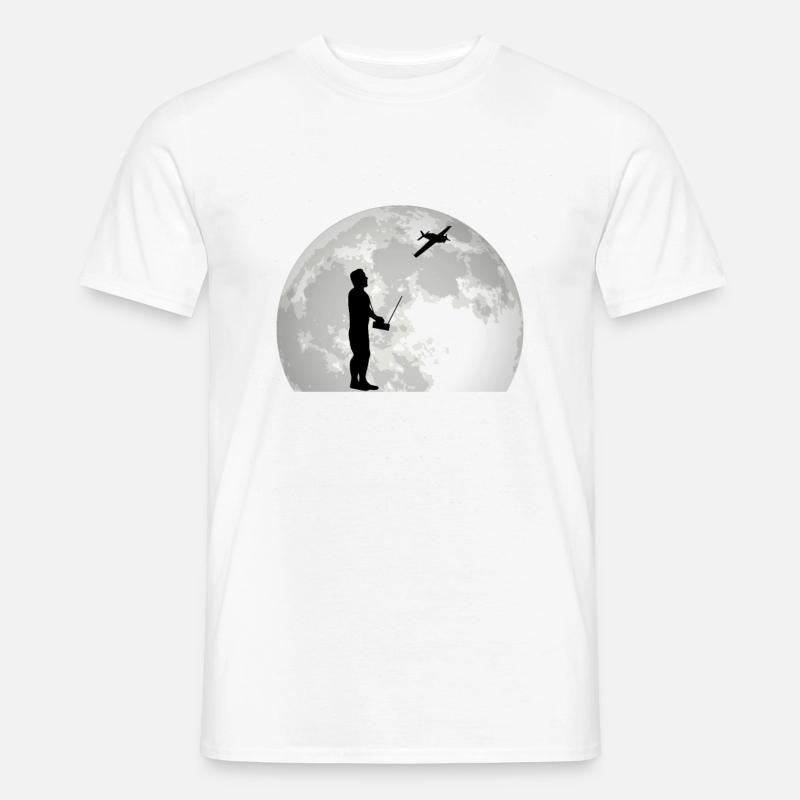 Modellflugzeug Mond Modellflieger Modellbauer - Männer T-Shirt - Weiß