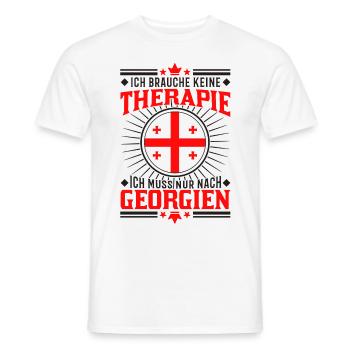 Georgien Reise Therapie Tiflis Urlaub Geschenk - Männer T-Shirt - Weiß - Vorne - AI Model Male 178 dark (178cm)