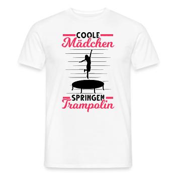 Coole Mädchen springen Trampolin Trampolinspringer - Männer T-Shirt - Weiß - Vorne - AI Model Male 178 dark (178cm)