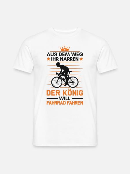 Fahrrad König Radfahrer Fahrradtour Radsportler - Männer T-Shirt - Weiß