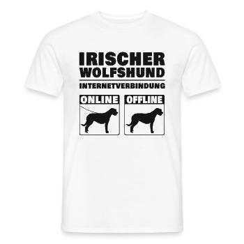 Irischer Wolfshund Internetverbindung bIrischer Wo - Männer T-Shirt - Weiß - Vorne - AI Model Male 178 dark (178cm)