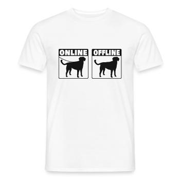 Petit Münsterländer chien de chasse en ligne - T-shirt homme - blanc - Devant - AI Model Male 178 dark (178cm)