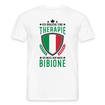 Bibione Urlaub Therapie Italien Geschenk - Männer T-Shirt - Weiß - Vorne - AI Model Male 178 dark (178cm)