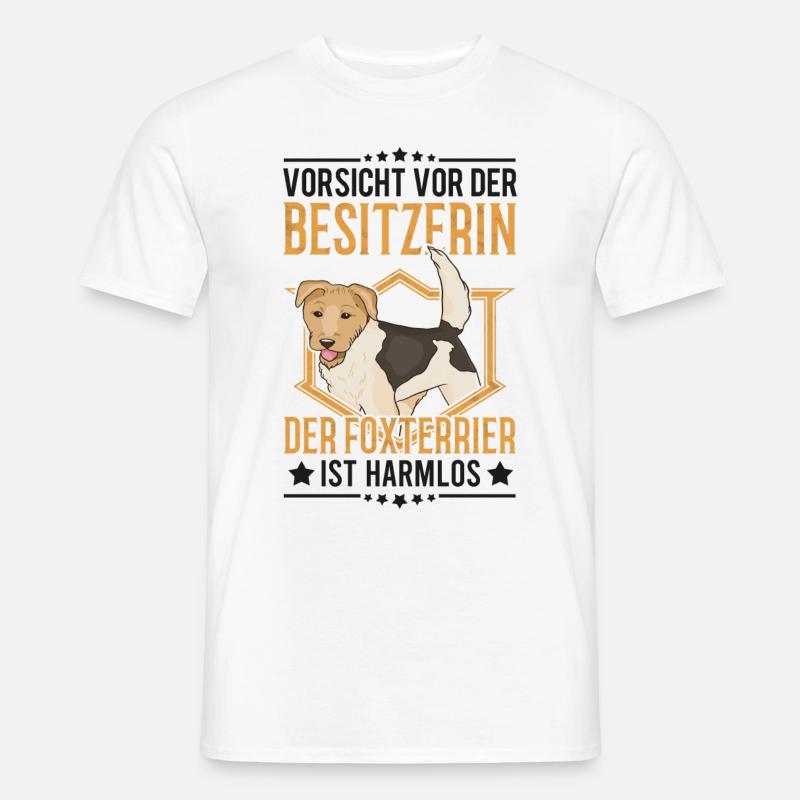 Foxterrier Spruch Drahthaar-Foxterrier Geschenk - Männer T-Shirt - Weiß