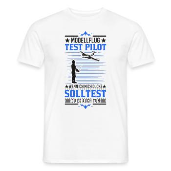 Modellflug Test Pilot Modellflugzeug Modellflieger - Männer T-Shirt - Weiß - Vorne - AI Model Male 178 dark (178cm)