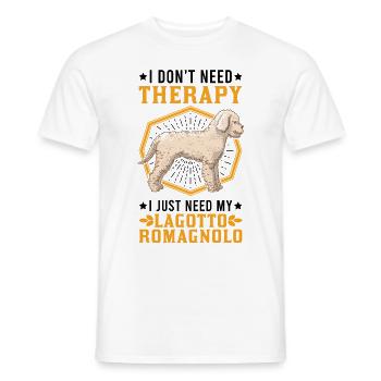 Lagotto Romagnolo Therapy Lagotti Truffle Search - Men's T-Shirt - white - Front - AI Model Male 178 dark (178cm)