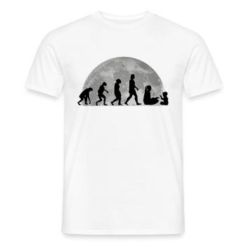 Kindergarten teacher Evolution Moon Educator Gift - Men's T-Shirt - white - Front - AI Model Male 178 dark (178cm)