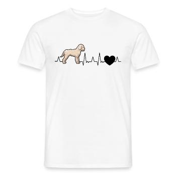Lagotto Romagnol Battement de coeur Lagotti - T-shirt homme - blanc - Devant - AI Model Male 178 dark (178cm)