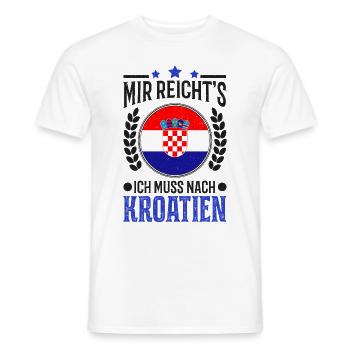 Mir reichts Ich muss nach Kroatien Urlaub Geschenk - Männer T-Shirt - Weiß - Vorne - AI Model Male 178 dark (178cm)