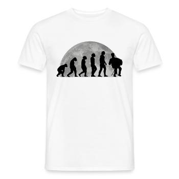 Akkordeon Evolution Mond Akkordeonist Geschenk - Männer T-Shirt - Weiß - Vorne - AI Model Male 178 dark (178cm)