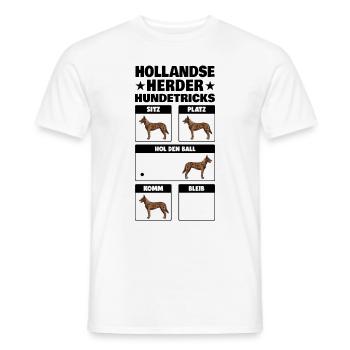 Hollandse Herder Tricks Holländischer Schäferhund - Männer T-Shirt - Weiß - Vorne - AI Model Male 178 dark (178cm)
