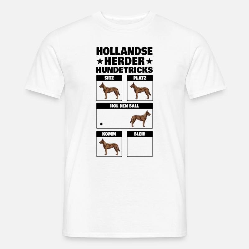 Hollandse Herder Tricks Holländischer Schäferhund - Männer T-Shirt - Weiß